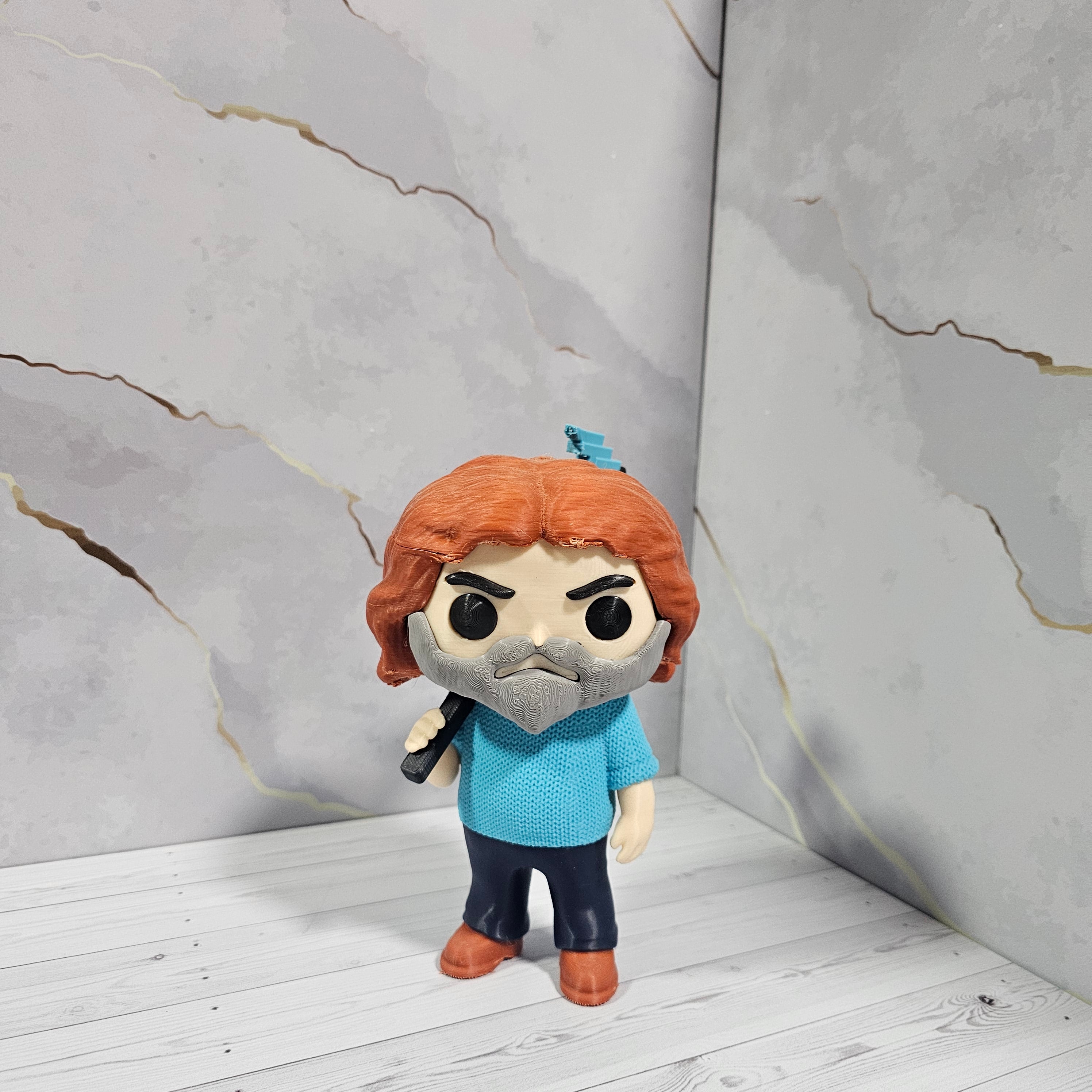 Figura Coleccionable Steve "Texturizado" con Pico - Minecraft 3D - Viña 3D