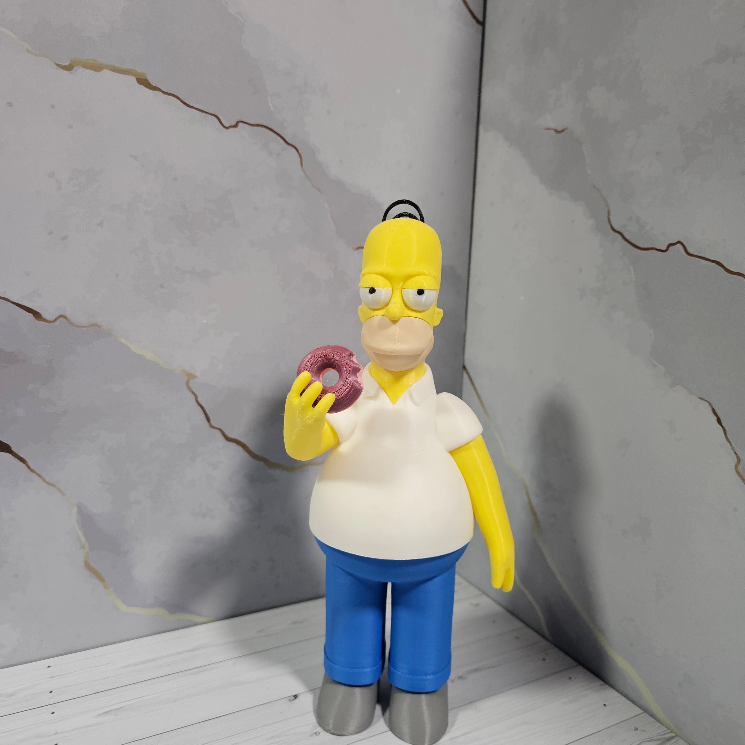 Homero Simpson Comiendo Dona - Figura Coleccionable 3D Multicolor - Viña 3D