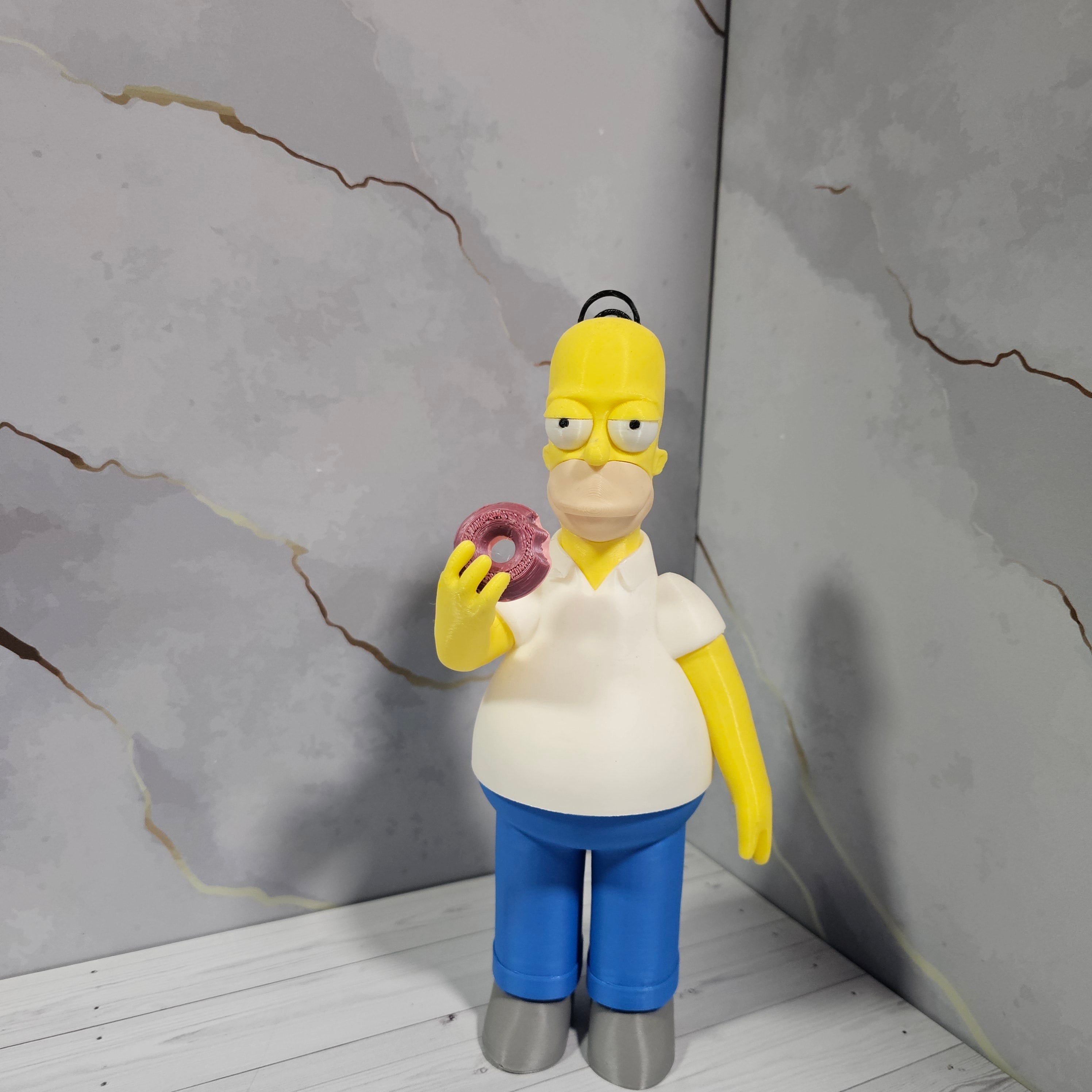 Homero Simpson Comiendo Dona - Figura Coleccionable 3D Multicolor - Viña 3D
