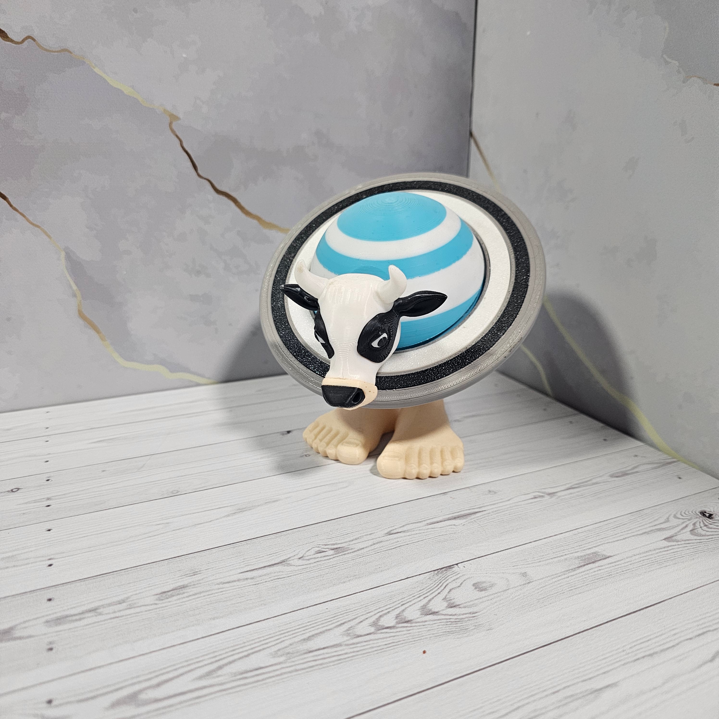 Figura Surrealista "Vaca Saturnita" - Colección  Brainrot Italiano - Viña 3D