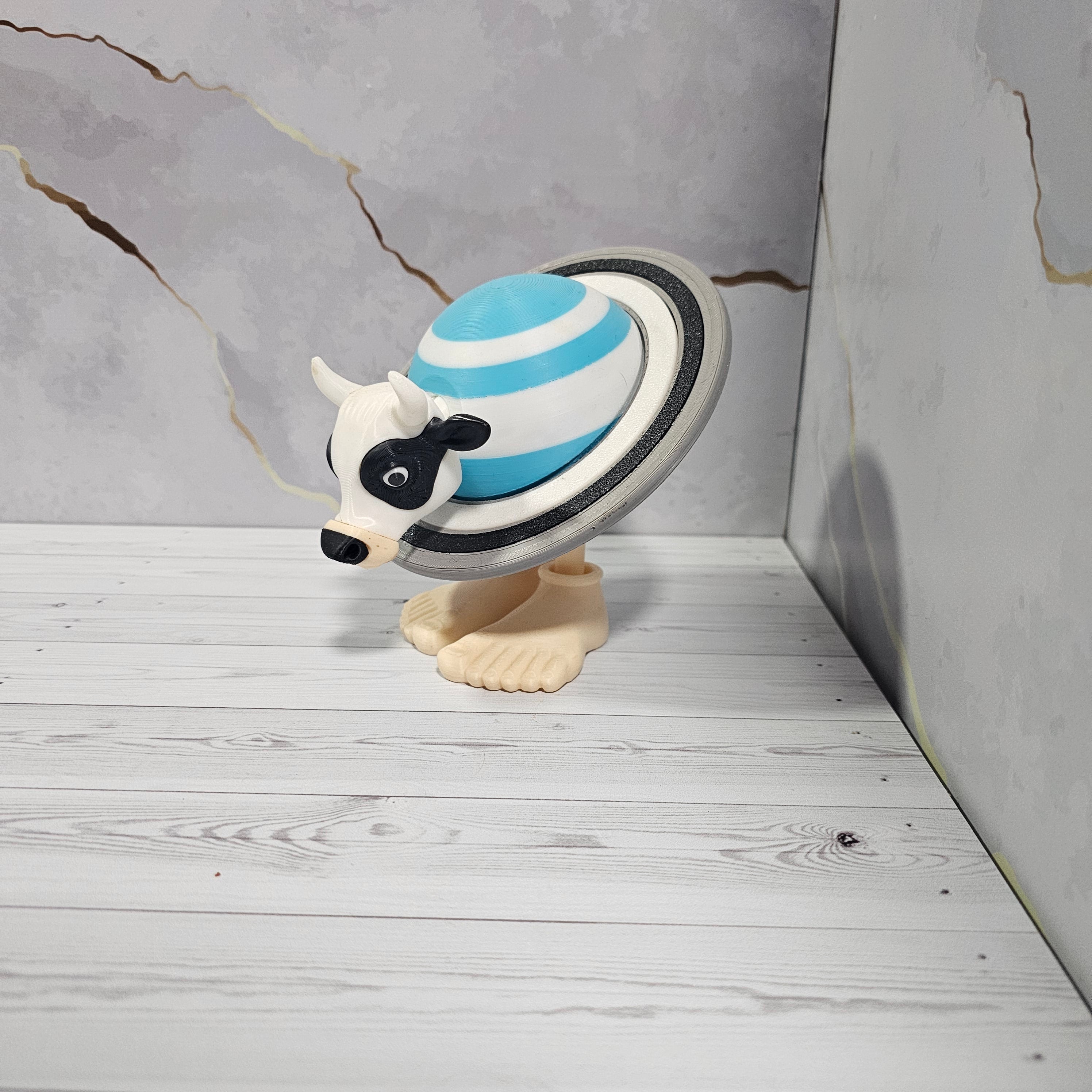 Figura Surrealista "Vaca Saturnita" - Colección  Brainrot Italiano - Viña 3D