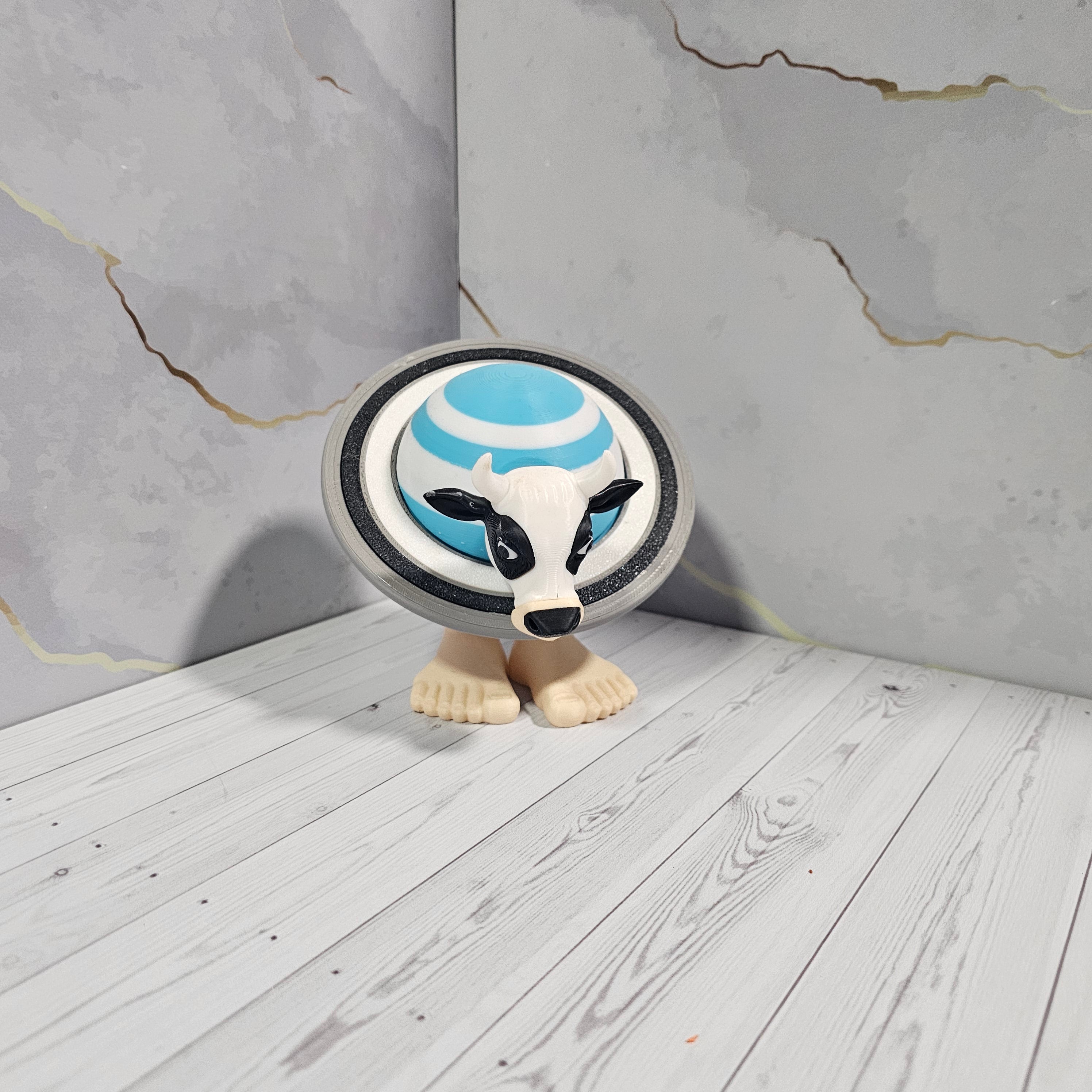 Figura Surrealista "Vaca Saturnita" - Colección  Brainrot Italiano - Viña 3D