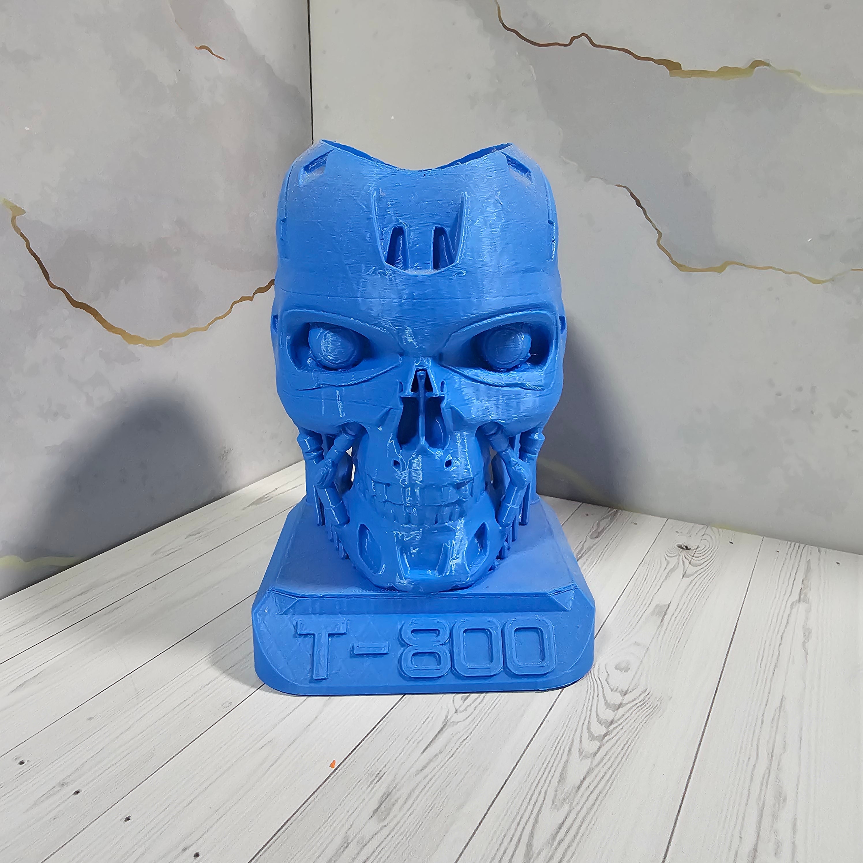 Macetero / Porta Lápices Terminator T-800 - Busto 3D - Viña 3D