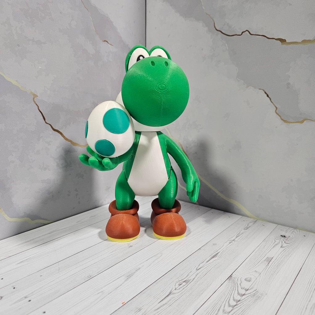 Yoshi Coleccionable 25cm con Huevo – Figura Impresa en 3D por Viña 3D