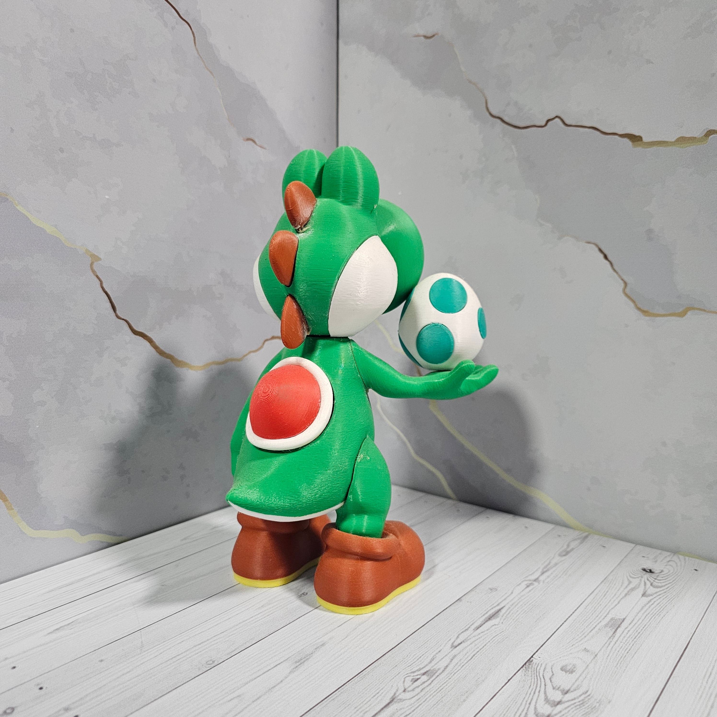 Yoshi Coleccionable 25cm con Huevo – Figura Impresa en 3D por Viña 3D