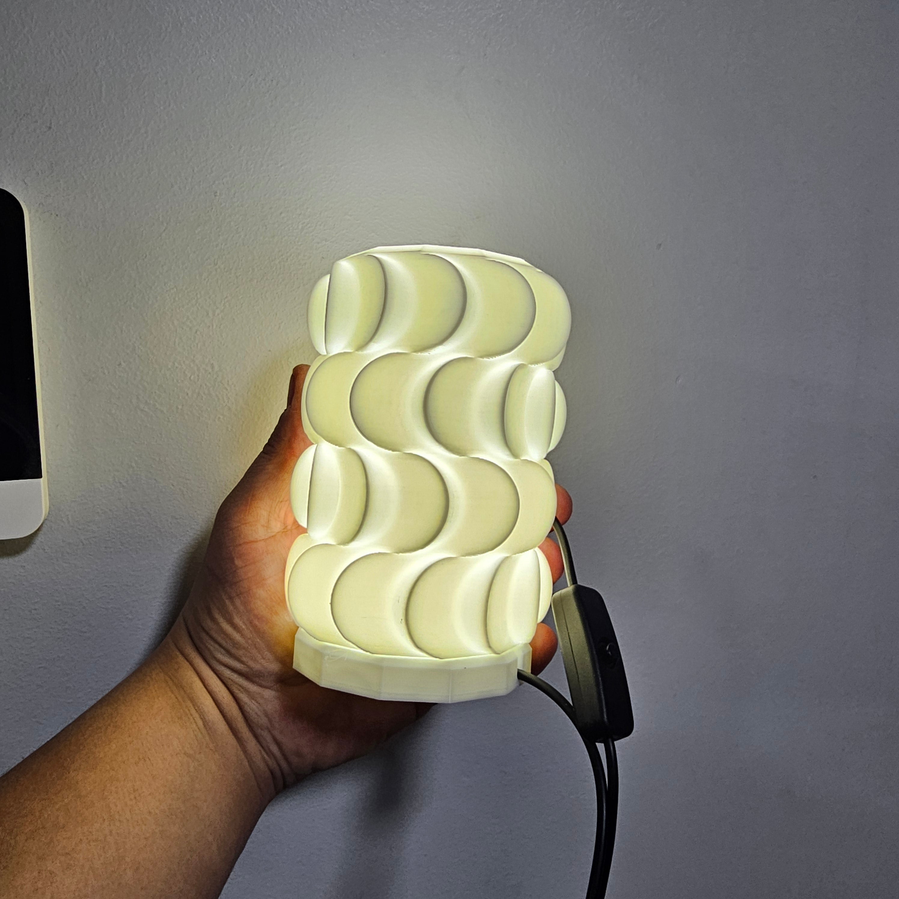 Lámpara Ambient LED "Fases Lunares" - Impresión 3D Única Viña 3D