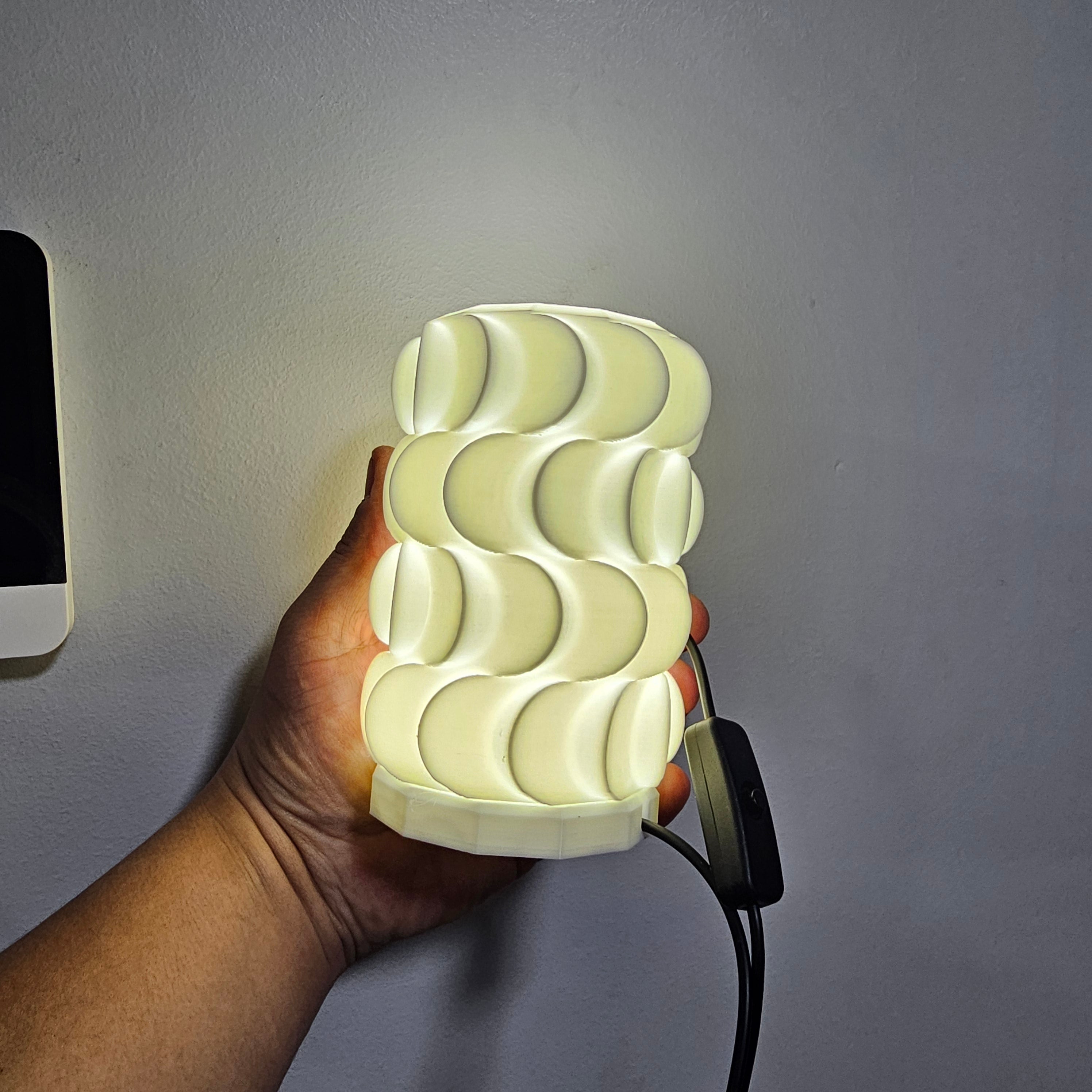 Lámpara Ambient LED "Fases Lunares" - Impresión 3D Única Viña 3D