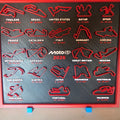 Cuadro Decorativo Calendario MotoGP 2026 - Circuitos en 3D