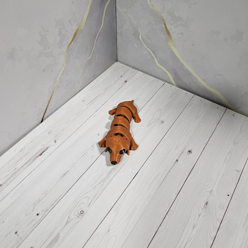 Llavero Perro Salchicha Articulado (Flexi) - Impresión 3D