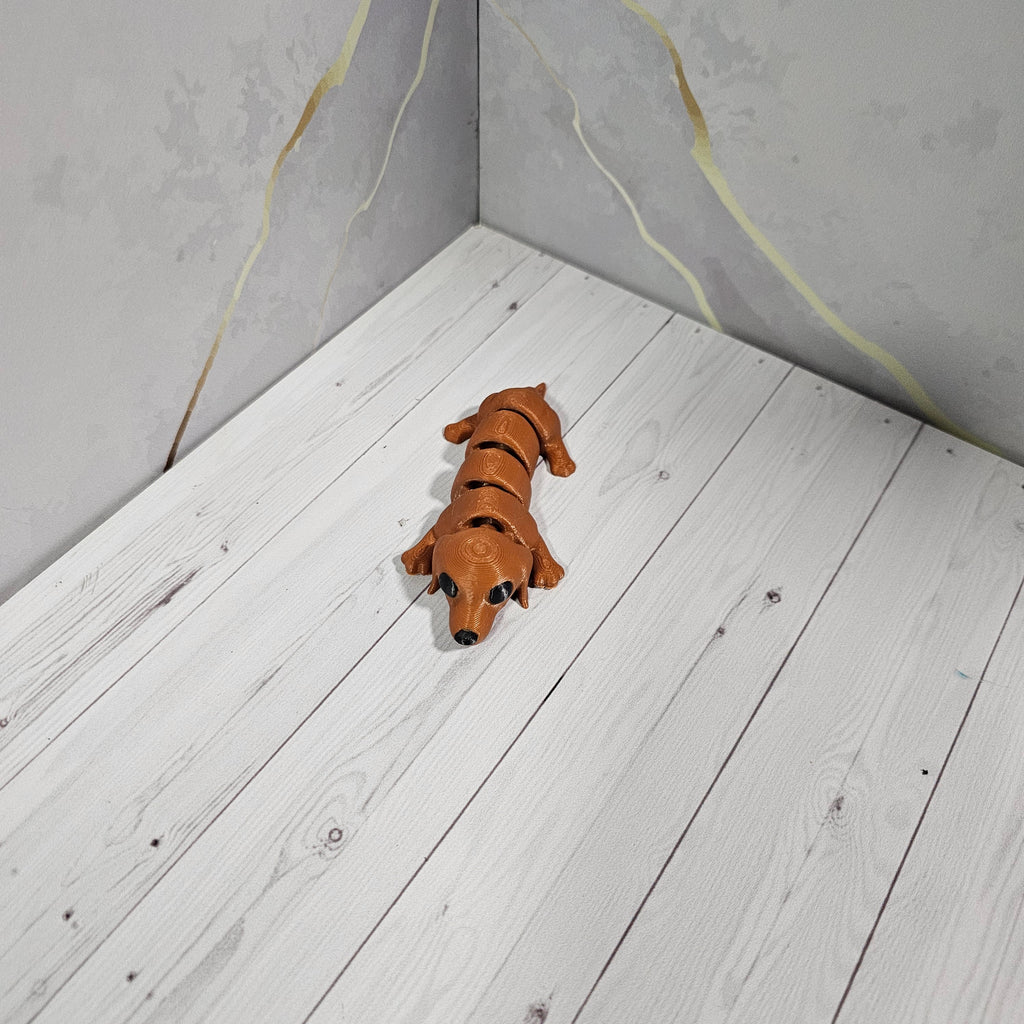 Llavero Perro Salchicha Articulado (Flexi) - Impresión 3D