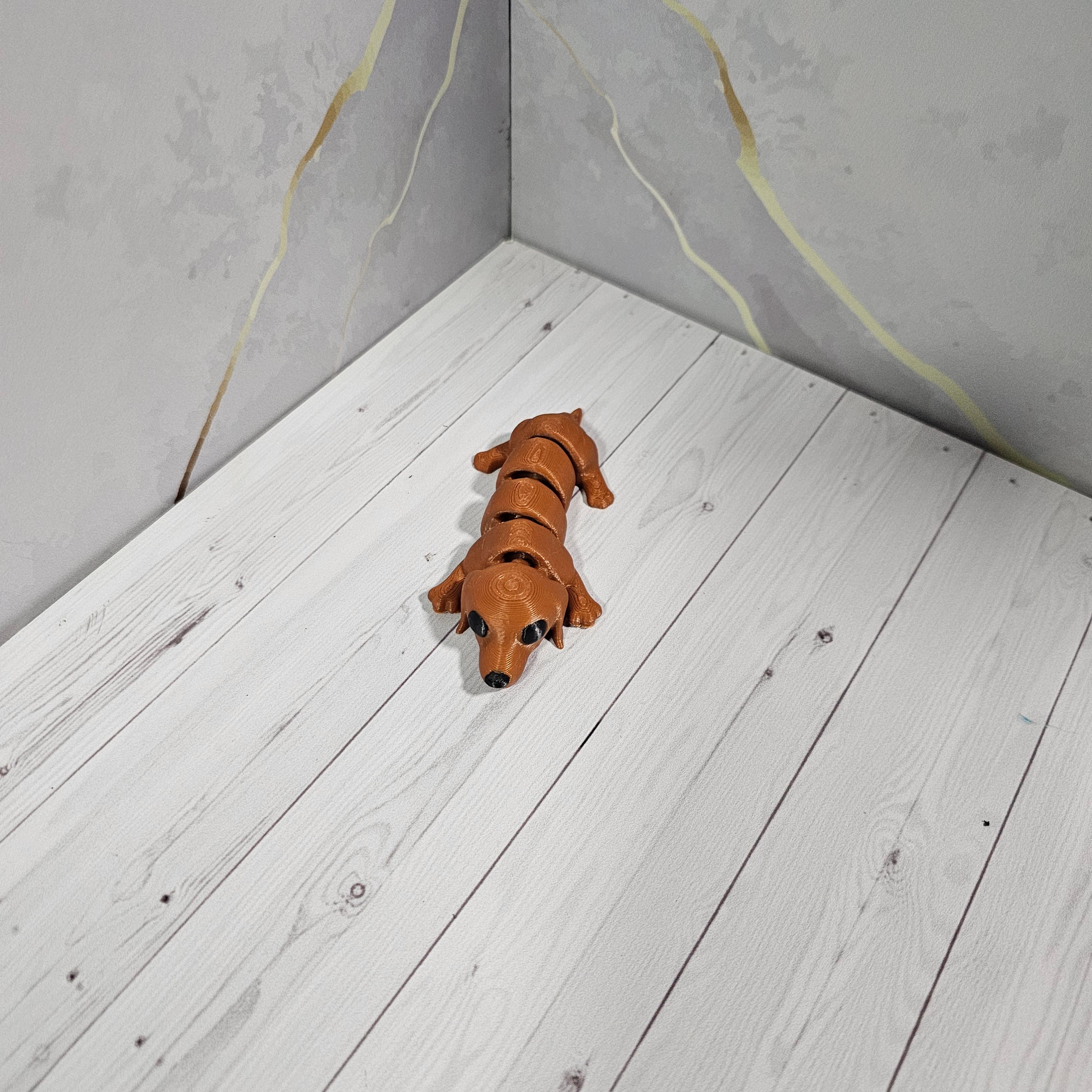 Llavero Perro Salchicha Articulado (Flexi) - Impresión 3D