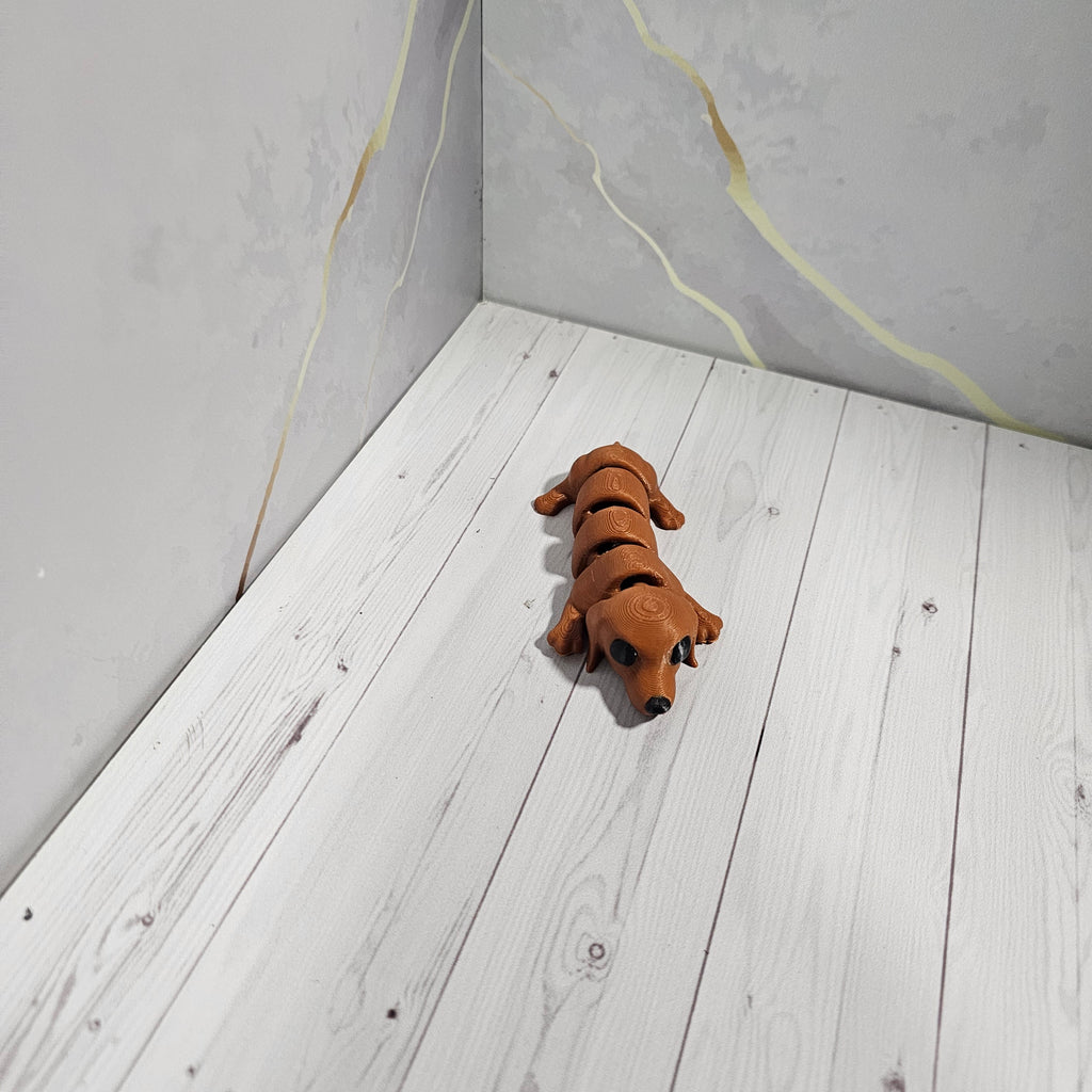 Llavero Perro Salchicha Articulado (Flexi) - Impresión 3D