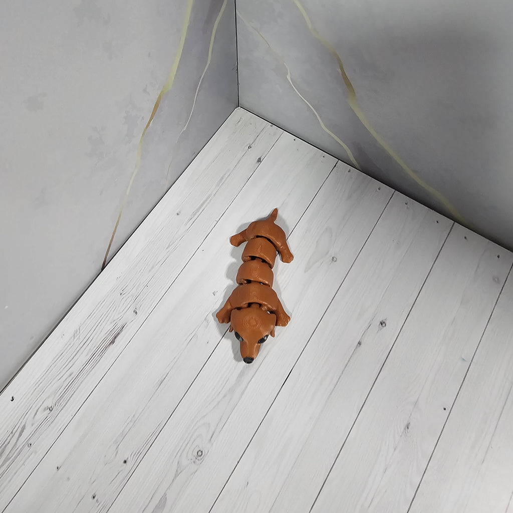 Llavero Perro Salchicha Articulado (Flexi) - Impresión 3D